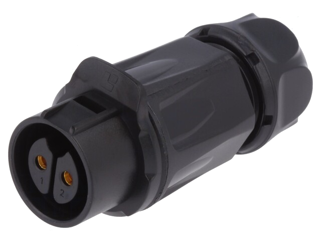 Connector: rond; stekker; maat 20; 02; vrouwelijk; PIN: 2; verguld Connector: rond; stekker; maat 20; 02; vrouwelijk; PIN: 2; verguld